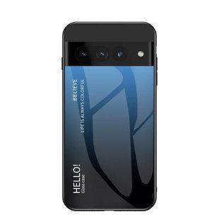 Чехол Google Pixel 7 Pro Gradient Hello Blue Black