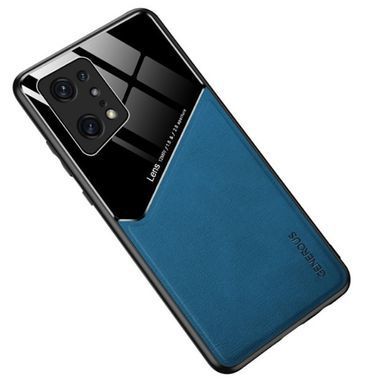 Бизнес чехол бампер GENEROUS для Oppo Find X5 из стекла и искусственной кожи