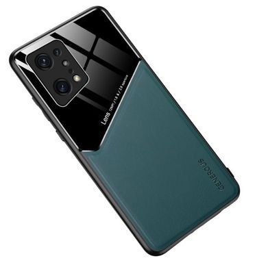 Бизнес чехол бампер GENEROUS для Oppo Find X5 из стекла и искусственной кожи