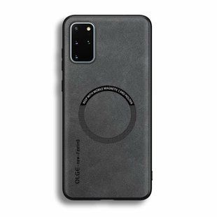 Кожаный чехол OLGE с MagSafe для Samsung Galaxy S20 Plus Light gray