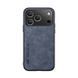 Кожаный чехол Sheepskin с магнитом для Apple iPhone 17 Pro Blue