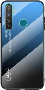 Чехол Realme 5s Gradient Hello Blue Black