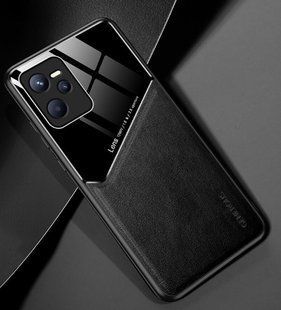Бизнес чехол бампер GENEROUS для Realme Narzo 50A Prime из стекла и искусственной кожи