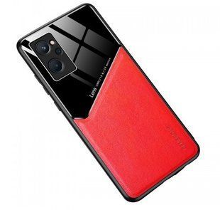 Бізнес чехол бампер GENEROUS для Realme 9i зі скла і штучної шкіри