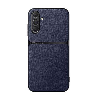 Кожаный чехол Elegance с магнитом для Samsung Galaxy A36 Dark blue