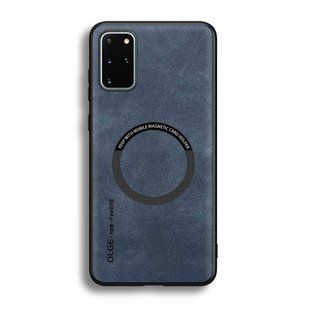 Кожаный чехол OLGE с MagSafe для Samsung Galaxy S20 Plus Blue