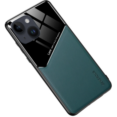 Бізнес чохол бампер GENEROUS для Apple iPhone 14 Plus зі скла та штучної шкіри