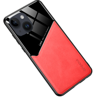 Бізнес чохол бампер GENEROUS для Apple iPhone 14 Plus зі скла та штучної шкіри