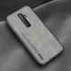 Кожаный чехол Sheepskin с магнитом для Oppo Reno2 Light gray
