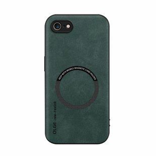 Шкіряний чохол OLGE з MagSafe для Apple iPhone 7 / iPhone 8 / iPhone SE 2020 / iPhone SE 2022 Green