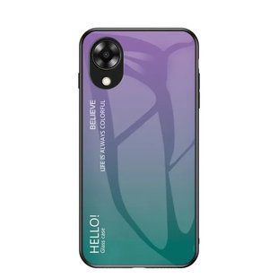 Чехол Oppo A17k Gradient Hello Purple Green