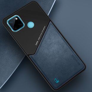 Бизнес чехол бампер GENEROUS для Realme C21 / C21Y / C25Y из стекла и искусственной кожи