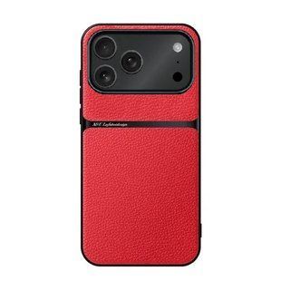 Шкіряний чохол Elegance з магнітом для Apple iPhone 17 Pro Max Red