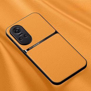 Кожаный чехол Elegance с магнитом для Oppo Reno10 Pro Orange