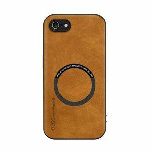 Шкіряний чохол OLGE з MagSafe для Apple iPhone 7 / iPhone 8 / iPhone SE 2020 / iPhone SE 2022 Golden brown