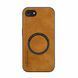 Шкіряний чохол OLGE з MagSafe для Apple iPhone 7 / iPhone 8 / iPhone SE 2020 / iPhone SE 2022 Golden brown