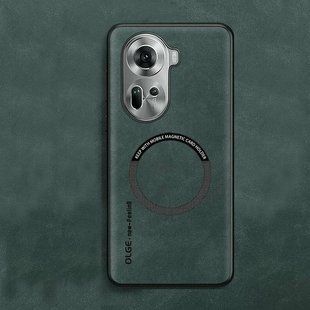 Кожаный чехол OLGE с MagSafe для Oppo Reno11 (Global version) Green