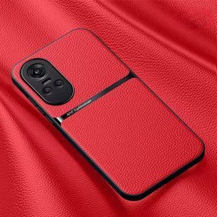 Кожаный чехол Elegance с магнитом для Oppo Reno10 Pro Red
