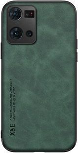 Шкіряний чохол Sheepskin з магнітом для Oppo Reno7 4G Green