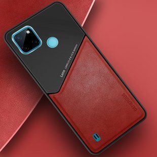Бизнес чехол бампер GENEROUS для Realme C21 / C21Y / C25Y из стекла и искусственной кожи