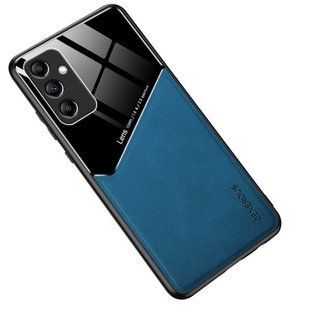 Бизнес чехол бампер GENEROUS для Samsung Galaxy A35 из стекла и искусственной кожи
