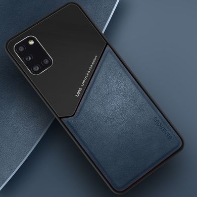 Бізнес чохол бампер GENEROUS для Samsung Galaxy A31 з скла і штучної шкіри