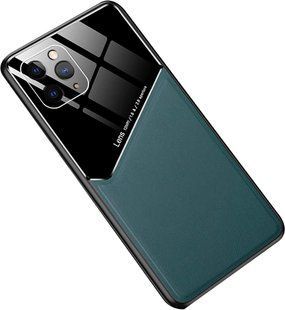 Бізнес чохол бампер GENEROUS для Apple Iphone 11 Pro зі скла і штучної шкіри