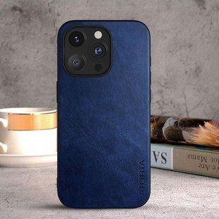 Шкіряний чохол AIORIA Vintage для Apple iPhone 16 Pro blue