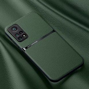 Кожаный чехол Elegance с магнитом для Xiaomi Mi 10T Green