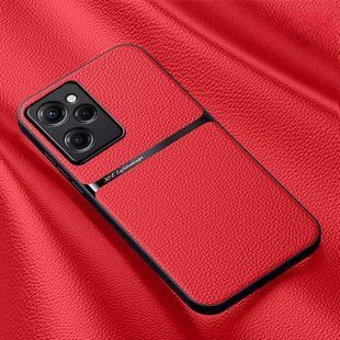 Кожаный чехол Elegance с магнитом для Xiaomi Poco X5 Pro 5G Red