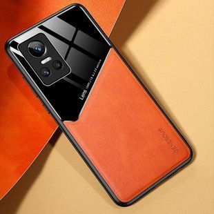 Бизнес чехол бампер GENEROUS для Realme GT Neo 3 из стекла и искусственной кожи