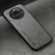 Кожаный чехол Sheepskin с магнитом для Realme 11 Pro Light gray