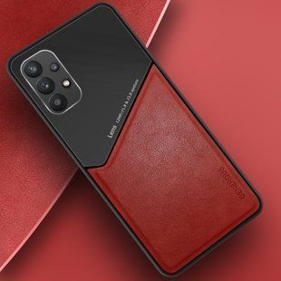 Бізнес чохол бампер GENEROUS для Samsung Galaxy A32 5G зі скла і штучної шкіри