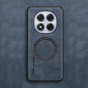Шкіряний чохол OLGE з MagSafe для Xiaomi Redmi Note 15 Pro 5G Blue
