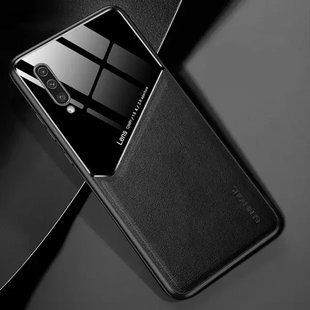 Бизнес чехол бампер GENEROUS для Samsung Galaxy A70 из стекла и искусственной кожи