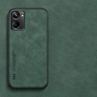 Шкіряний чохол Sheepskin з магнітом для Realme 10 4G Green
