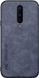Кожаный чехол Sheepskin с магнитом для OnePlus 8 Blue