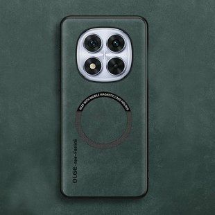 Шкіряний чохол OLGE з MagSafe для Xiaomi Redmi Note 15 Pro 5G Green