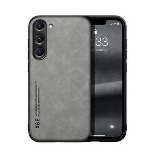 Шкіряний чохол Sheepskin з магнітом для Samsung Galaxy S22 Light gray