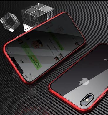 Magnetic case Full Glass 360 (магнітний чохол) ANTI SPY Анти-шпигун для iPhone XS