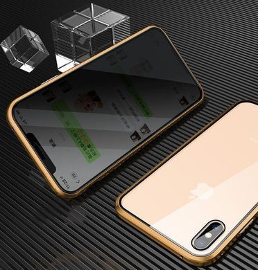 Magnetic case Full Glass 360 (магнітний чохол) ANTI SPY Анти-шпигун для iPhone XS