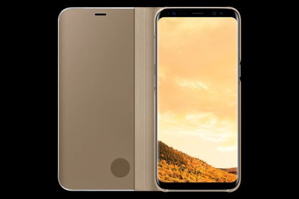 Чехол Clear View Standing Cover для Nothing Phone (1) Gold