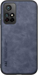 Кожаный чехол Sheepskin с магнитом для Xiaomi Redmi Note 11 (China) / Poco M4 Pro 5G Blue