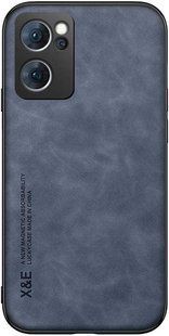 Кожаный чехол Sheepskin с магнитом для Oppo Reno7 5G / Find X5 Lite Blue