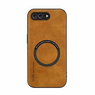 Шкіряний чохол OLGE з MagSafe для Apple iPhone 7 Plus / iPhone 8 Plus Golden brown
