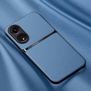 Кожаный чехол Elegance с магнитом для Oppo A60 Light blue