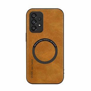 Кожаный чехол OLGE с MagSafe для Samsung Galaxy A32 5G Golden brown