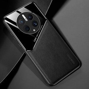Бізнес чохол бампер GENEROUS для Huawei Mate 50 Pro зі скла і штучної шкіри