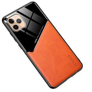 Бизнес чехол бампер GENEROUS для Apple Iphone 13 Pro из стекла и искусственной кожи