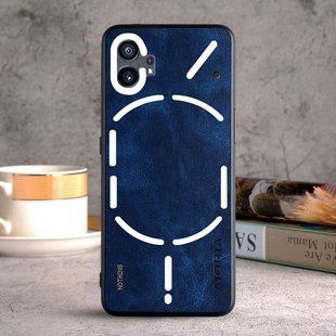 Кожаный чехол AIORIA Vintage для Nothing Phone (2) blue